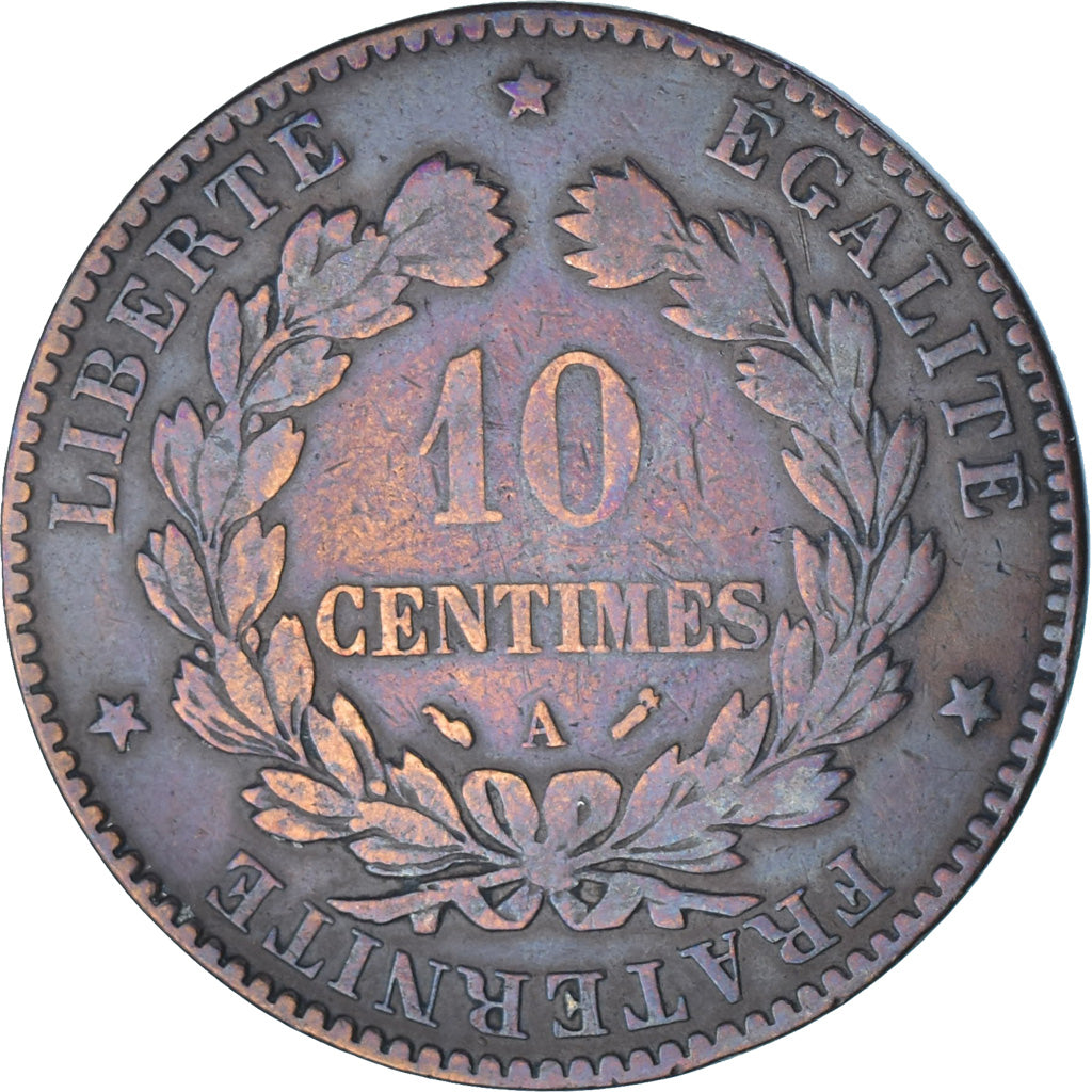 Moneda, Francia, Cérès, 10 Centimes, 1895, Paris, MBC+, Bronce, KM:815.1