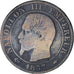 Moneta, Francja, Napoleon III, 5 Centimes, 1857, Paris, F(12-15), Brązowy