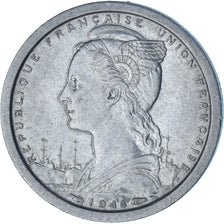 Moneta, Madagascar, 1 Franc, 1948, Paris, BB, Alluminio
