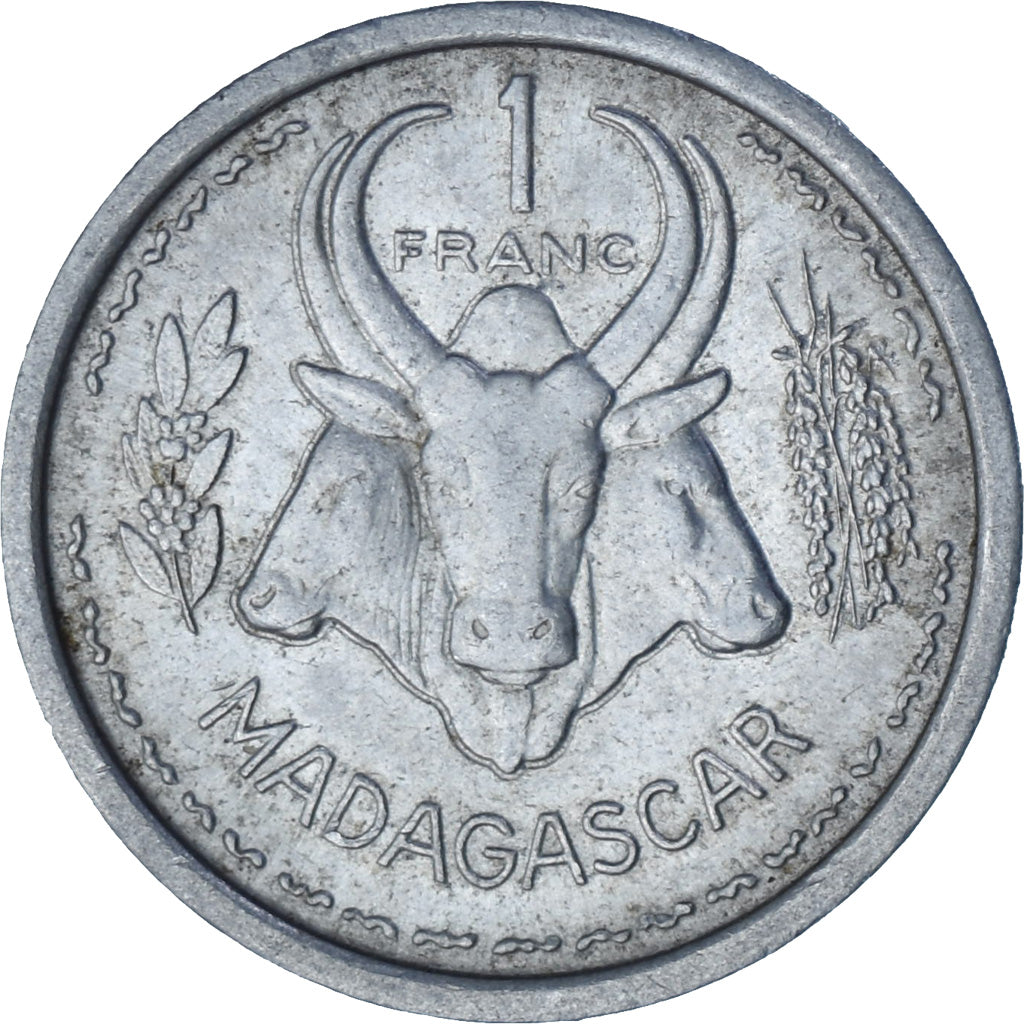 Moneta, Madagascar, 1 Franc, 1948, Paris, BB, Alluminio