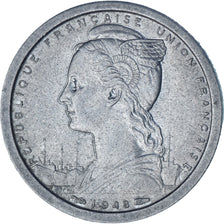 Coin, Cameroon, Franc, 1948, Paris, AU(50-53), Aluminum, KM:8