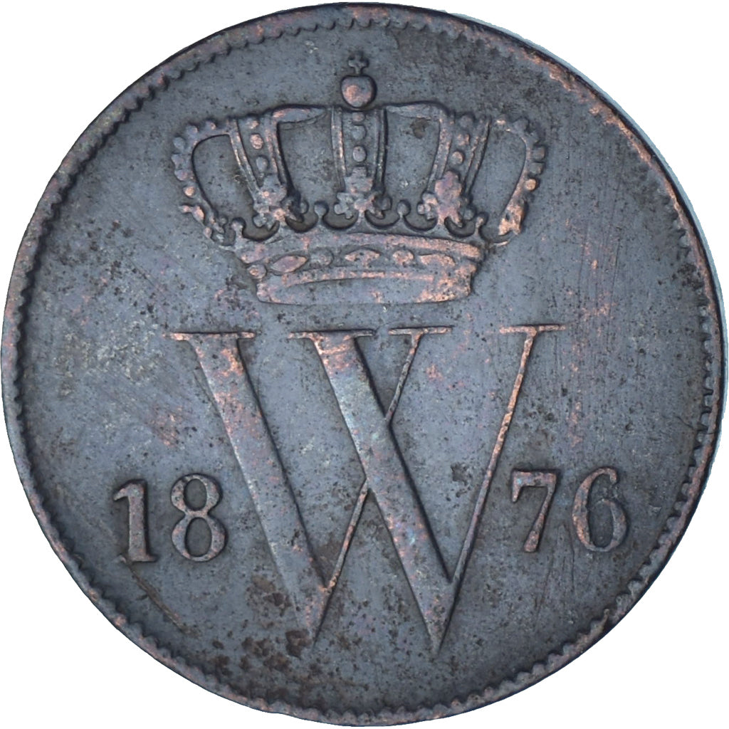 Moneta, Paesi Bassi, William III, Cent, 1876, Utrecht, BB, Rame, KM:100