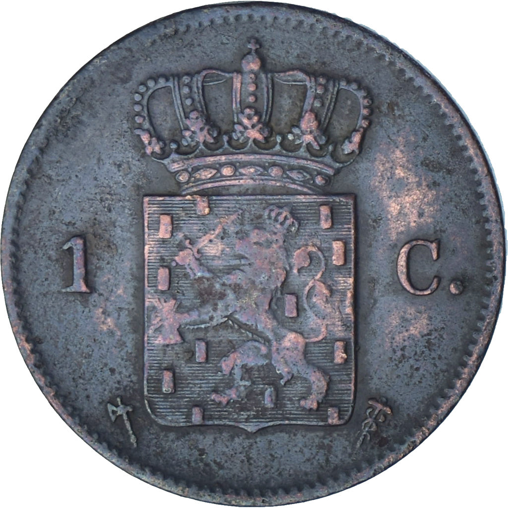 Moneta, Paesi Bassi, William III, Cent, 1876, Utrecht, BB, Rame, KM:100