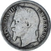 Moneda, Francia, Napoleon III, Franc, 1868, Strasbourg, Petit BB, BC, Plata