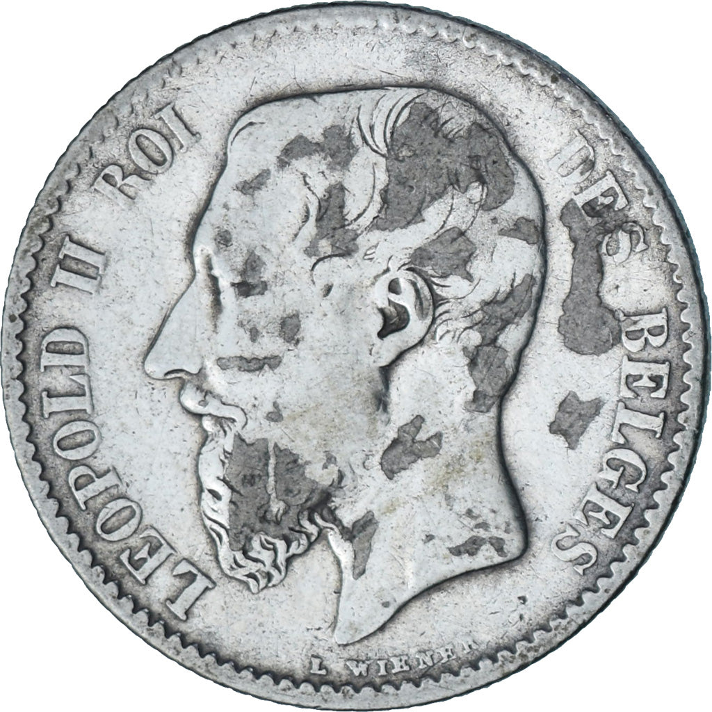 Moneta, Belgio, Leopold II, Franc, 1886, MB+, Argento, KM:29.1
