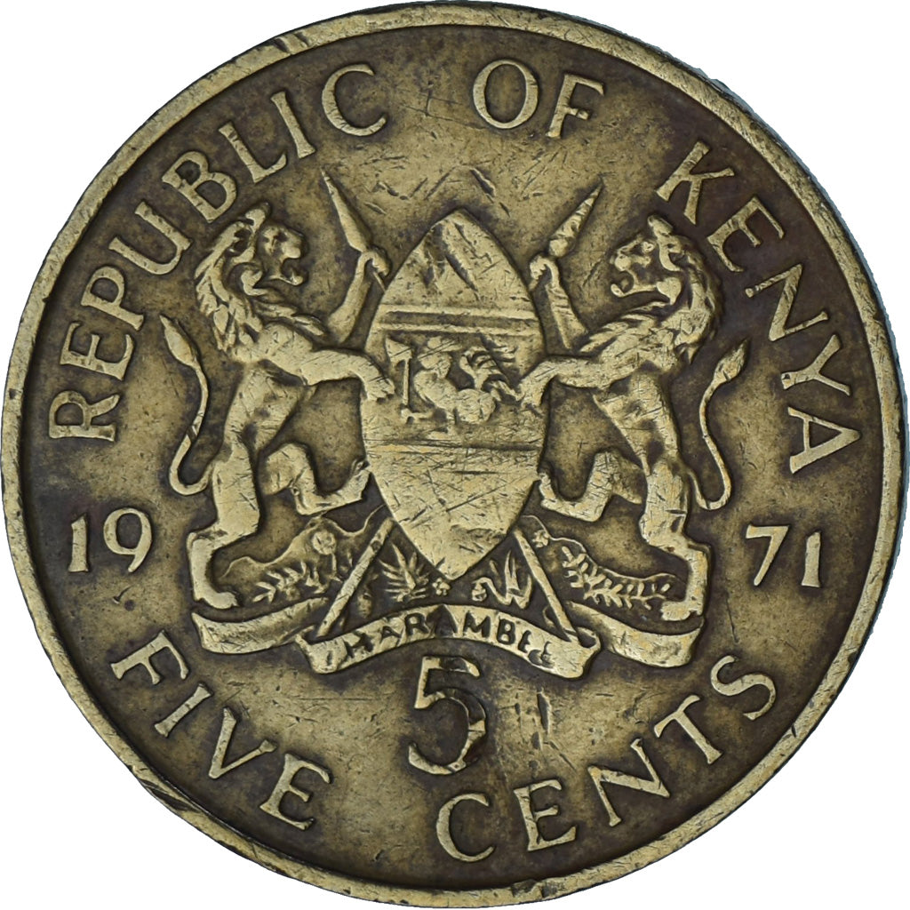 Monnaie, Kenya, 5 Cents, 1971, SUP, Nickel-Cuivre, KM:10