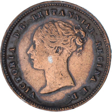 Coin, Great Britain, Victoria, 1/2 Farthing, 1844, AU(50-53), Copper, KM:738