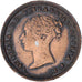 Coin, Great Britain, Victoria, 1/2 Farthing, 1844, AU(50-53), Copper, KM:738