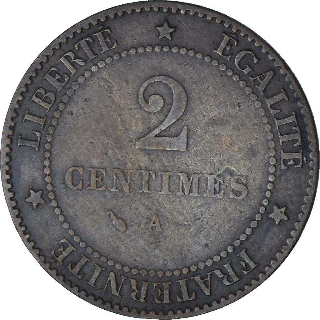 Moneta, Francia, Cérès, 2 Centimes, 1891, Paris, BB, Bronzo, KM:827.1