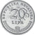 Moneta, Chorwacja, 20 Lipa, 2010, EF(40-45), Nickel platerowany stalą, KM:17
