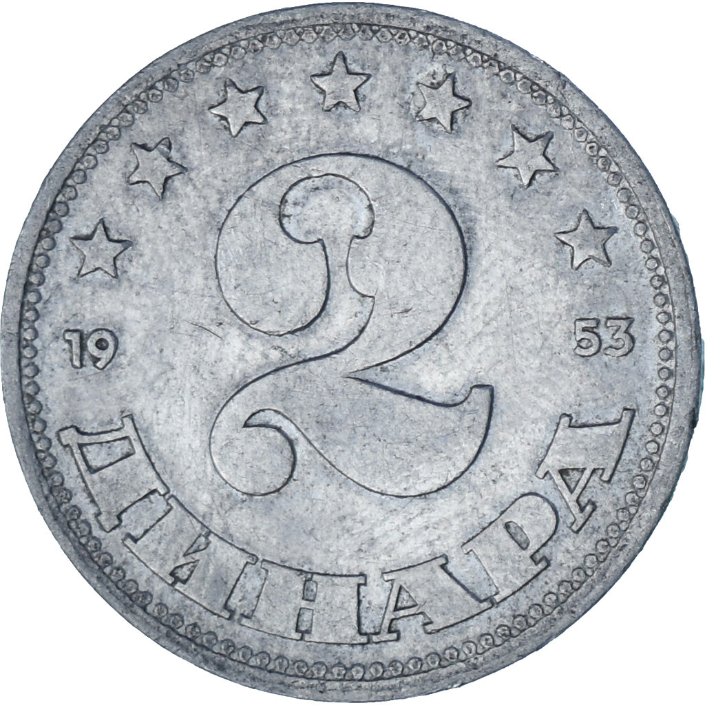 Munten, Joegoslaviëe, 2 Dinara, 1953, PR, Aluminium, KM:31
