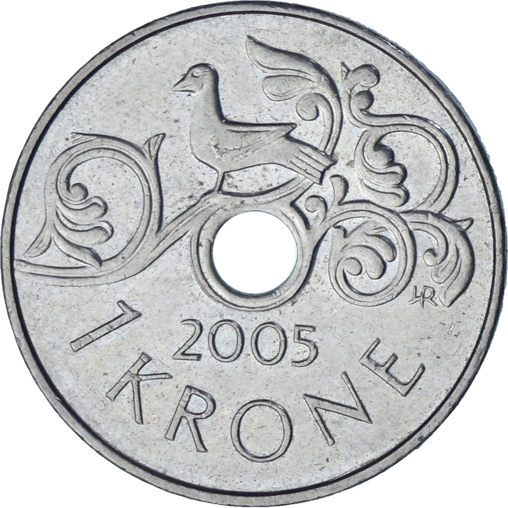 Münze, Norwegen, Harald V, Krone, 2005, VZ+, Kupfer-Nickel, KM:462
