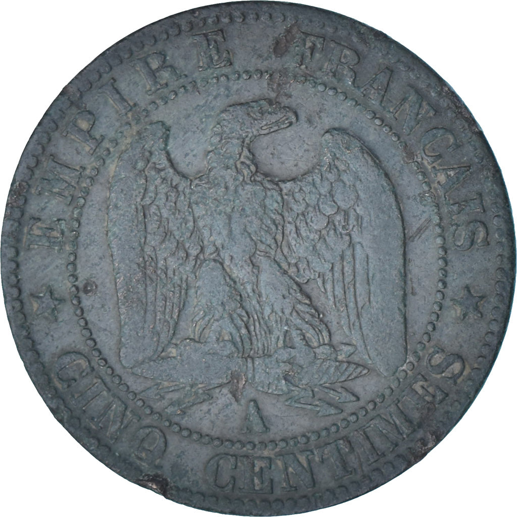 Moeda, França, Napoleon III, Napoléon III, 5 Centimes, 1853, Paris, F(12-15)