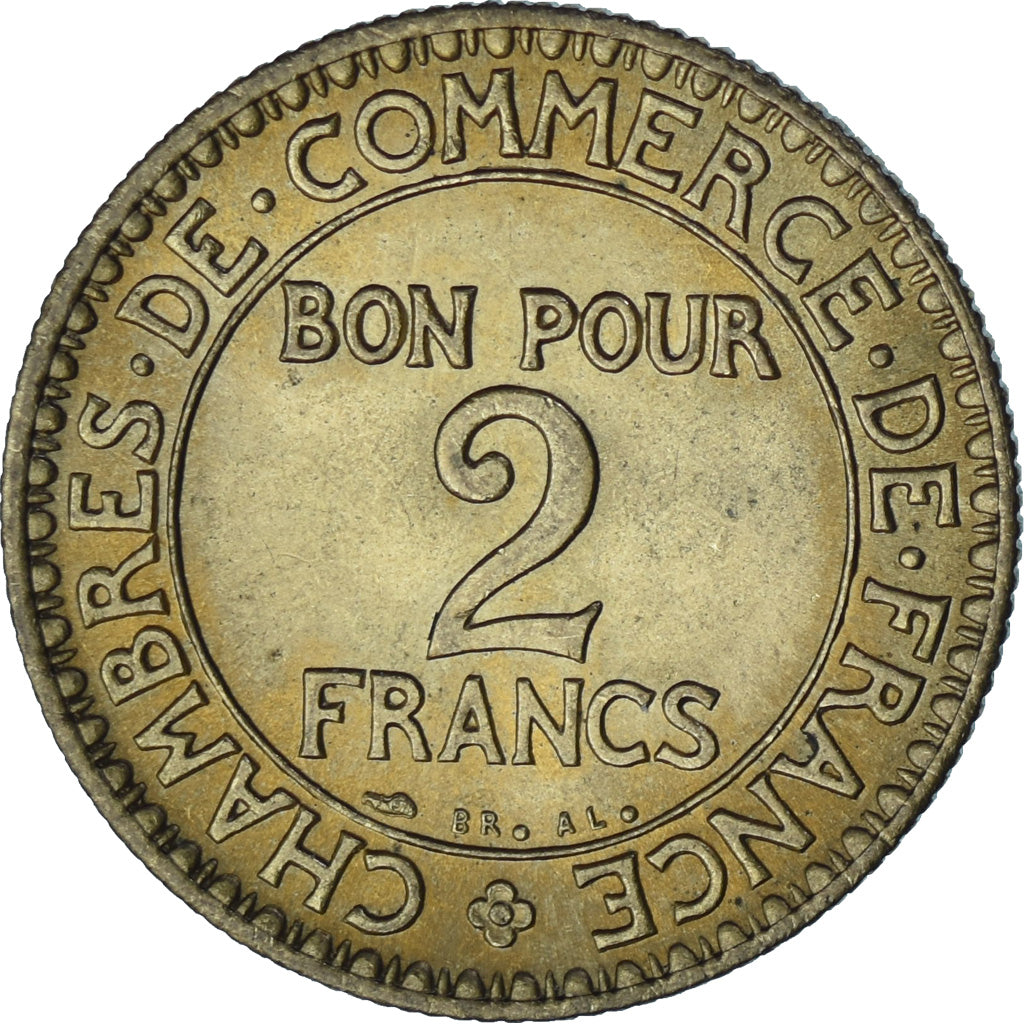 Francia, Chambre de commerce, 2 Francs, 1925, Paris, SPL, Alluminio-bronzo