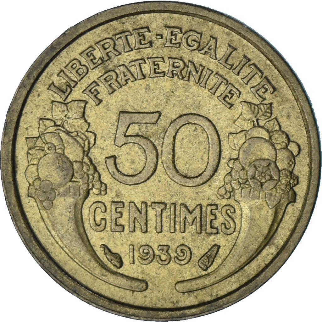 Francia, Morlon, 50 Centimes, 1939, Paris, EBC+, Aluminio - bronce, KM:894.1