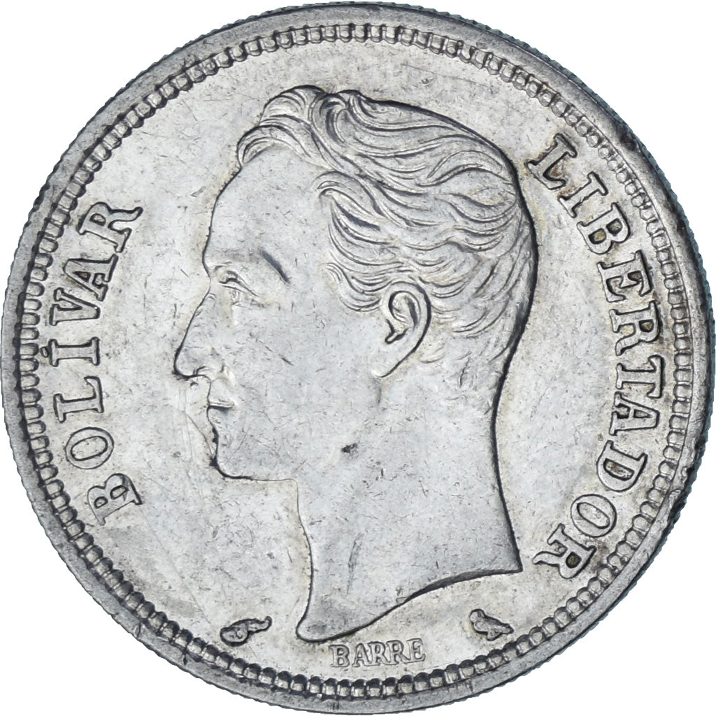 Moneda, Venezuela, Bolivar, 1960, MBC+, Plata, KM:37a