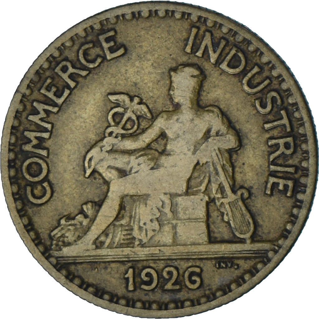 Francia, Chambre de commerce, 50 Centimes, 1926, Paris, BC+, Aluminio - bronce