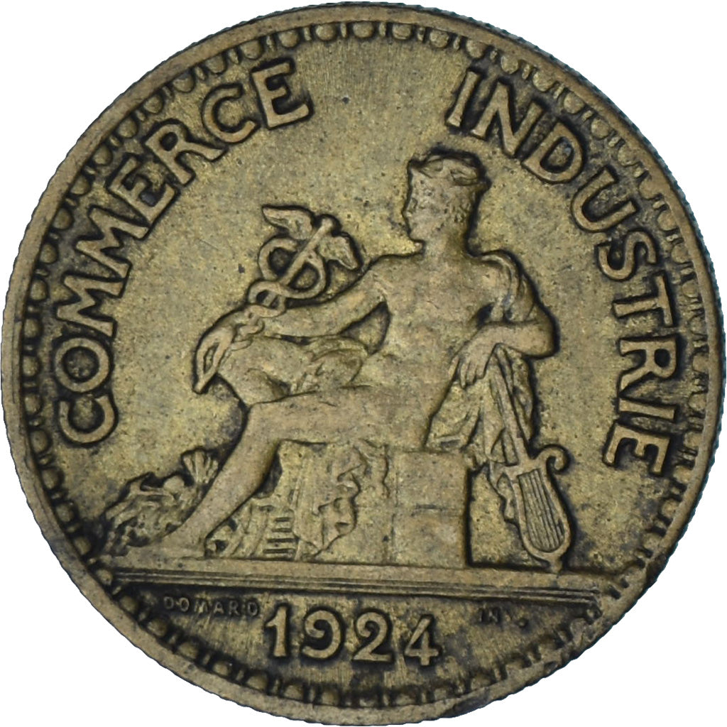 Francia, Chambre de commerce, 50 Centimes, 1924, Paris, MBC, Aluminio - bronce