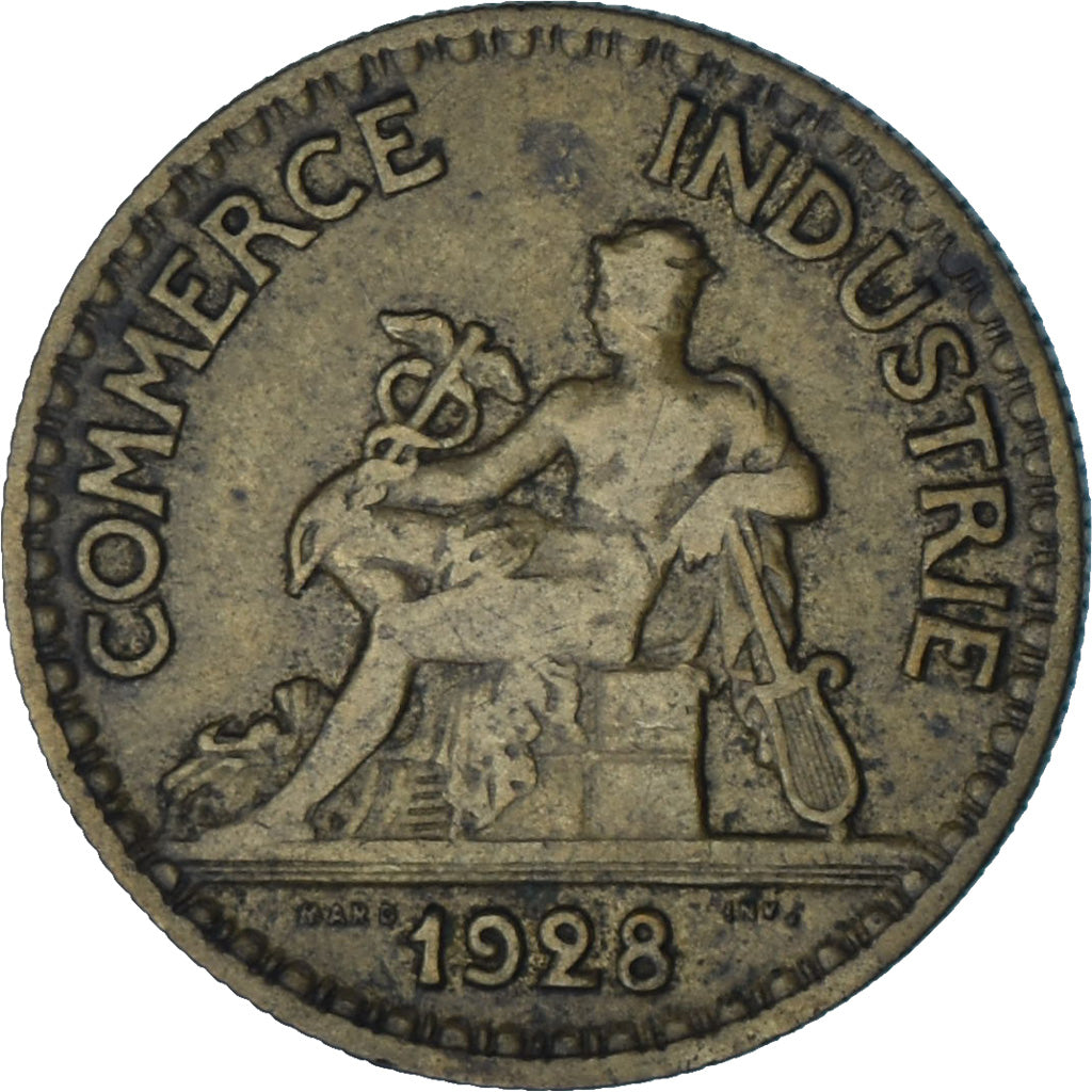 France, Chambre de commerce, 50 Centimes, 1928, Paris, TTB, Bronze-Aluminium