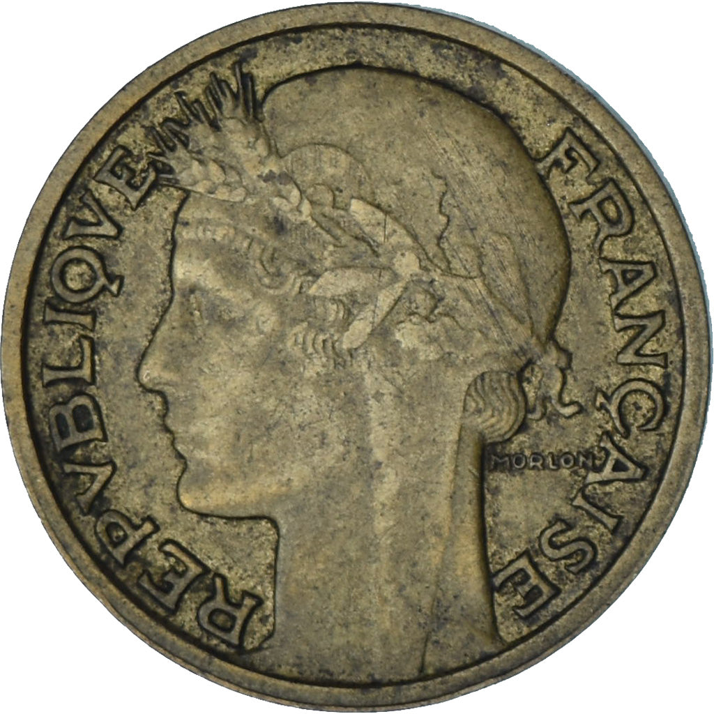 Francia, Morlon, 50 Centimes, 1936, Paris, BC+, Aluminio - bronce, KM:894.1