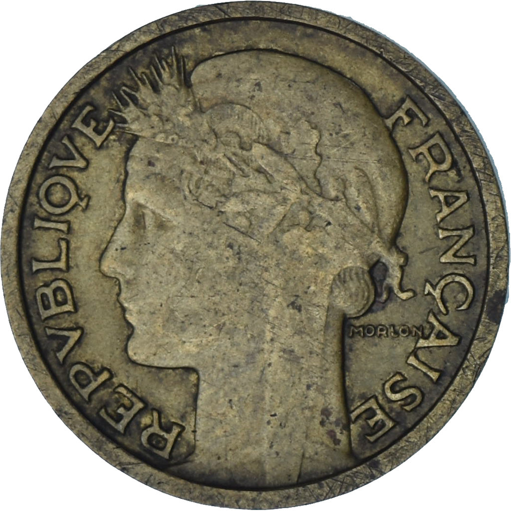 Francia, Morlon, 50 Centimes, 1938, Paris, BC+, Aluminio - bronce, KM:894.1