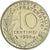 França, Marianne, 10 Centimes, 1998, Paris, MS(63), Alumínio-Bronze, KM:929