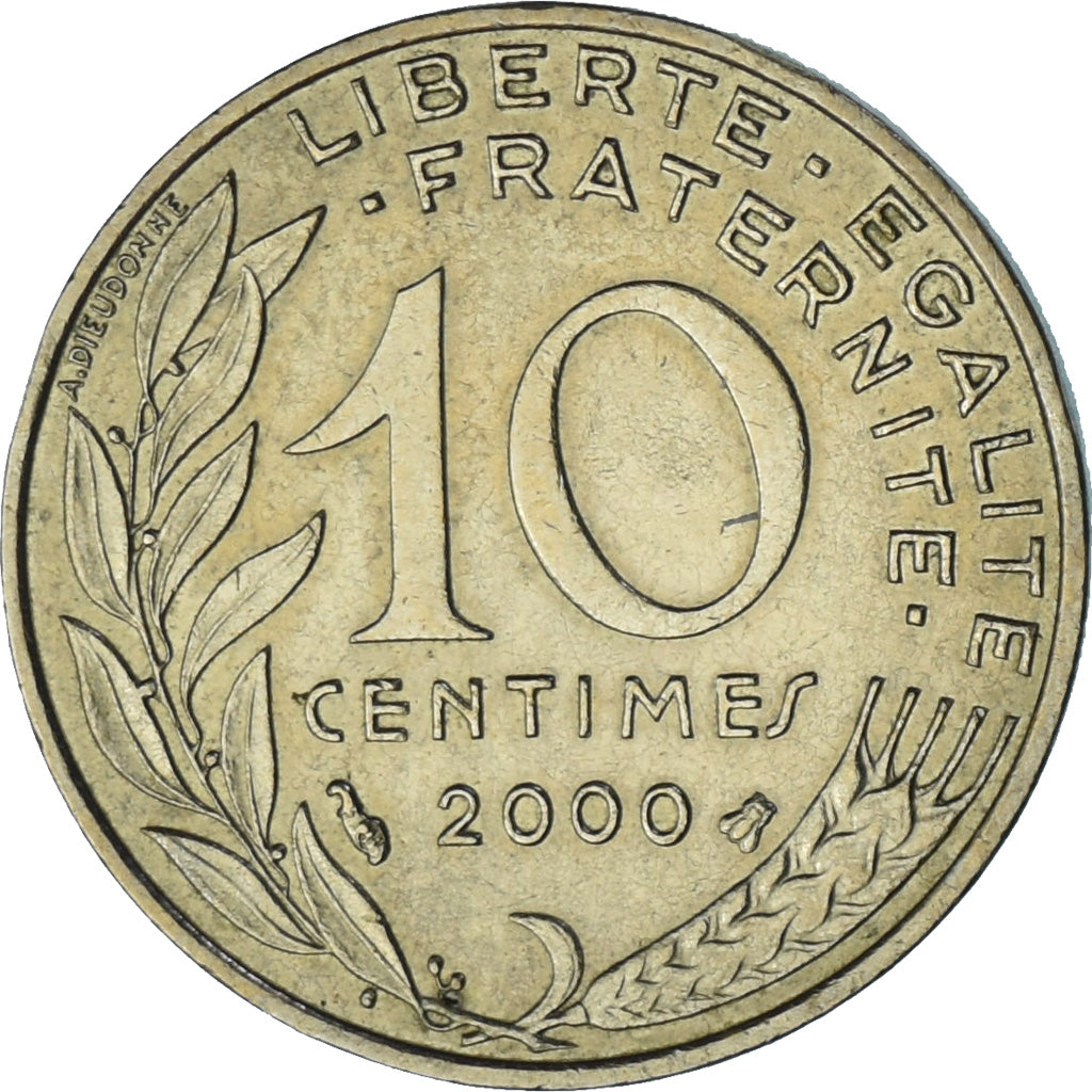 Frankrijk, Marianne, 10 Centimes, 2000, Paris, PR+, Aluminum-Bronze, KM:929