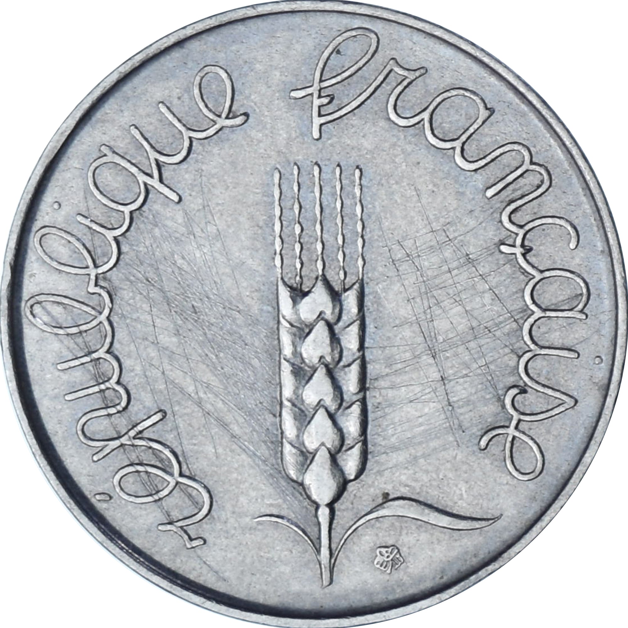 France, Épi, 5 Centimes, 1963, Paris, VF(20-25), Stainless Steel, KM:927