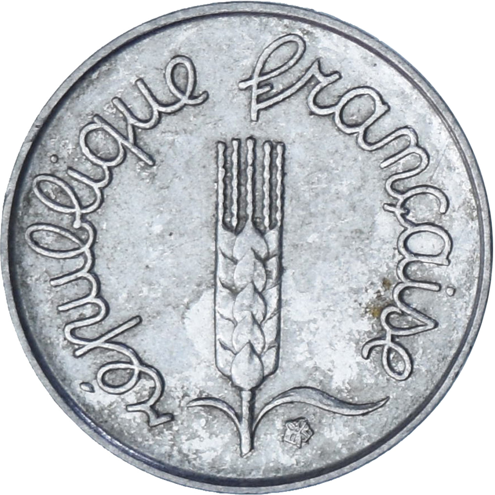 France, Épi, Centime, 1967, Paris, AU(55-58), Stainless Steel, KM:928