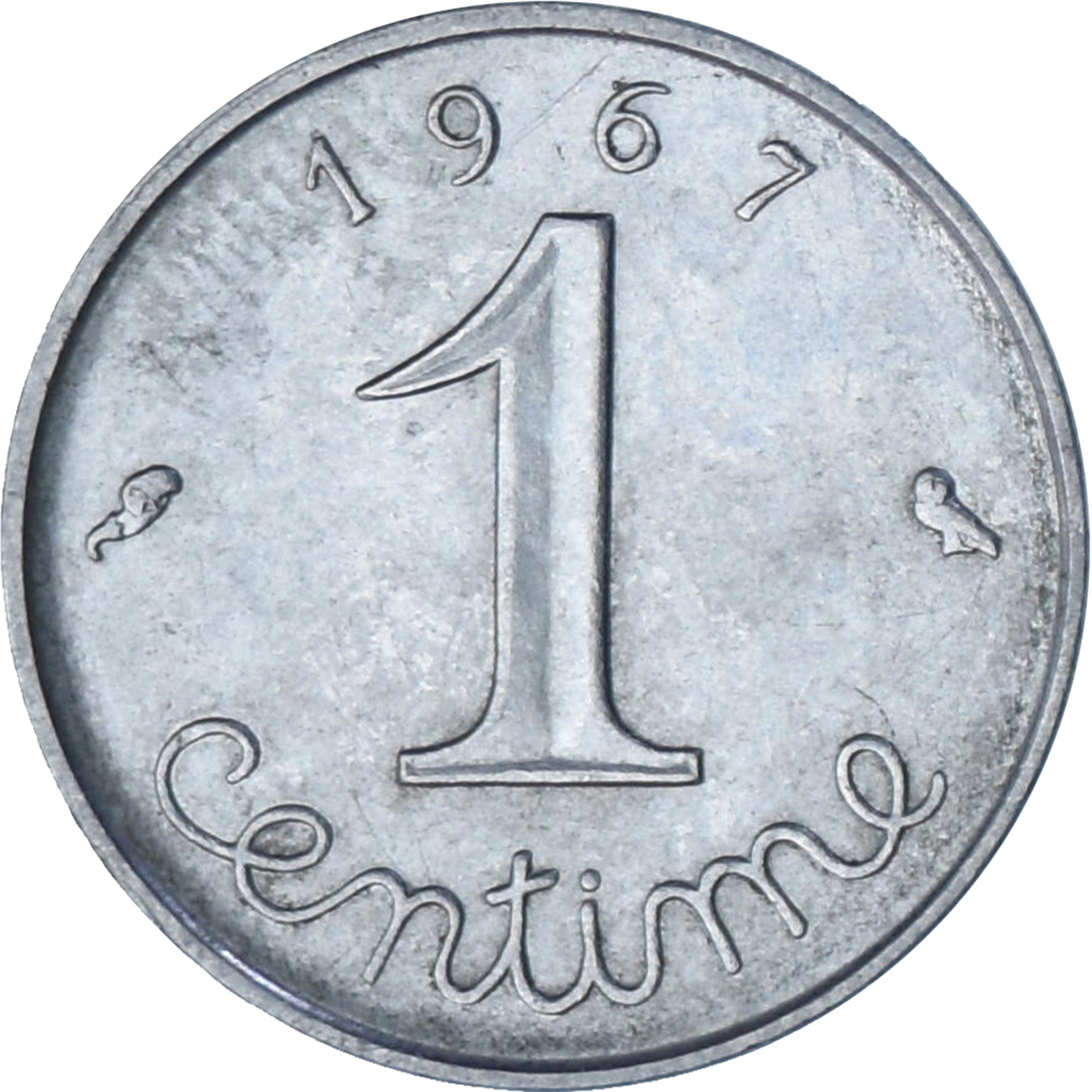 France, Épi, Centime, 1967, Paris, AU(55-58), Stainless Steel, KM:928