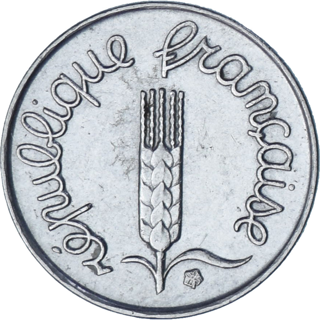 France, Épi, Centime, 1968, Paris, MS(63), Stainless Steel, KM:928, Gadoury:91