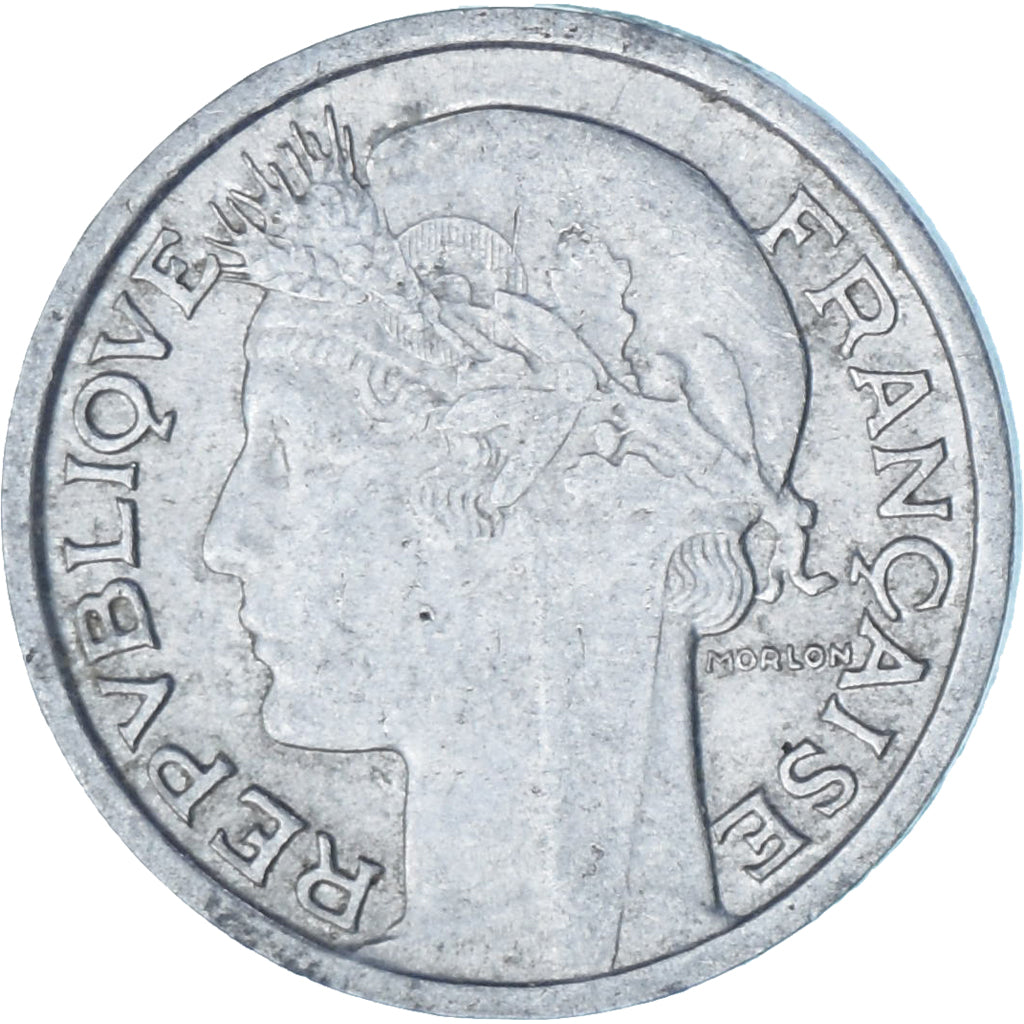 Francia, Morlon, 50 Centimes, 1947, Beaumont - Le Roger, EBC, Aluminio