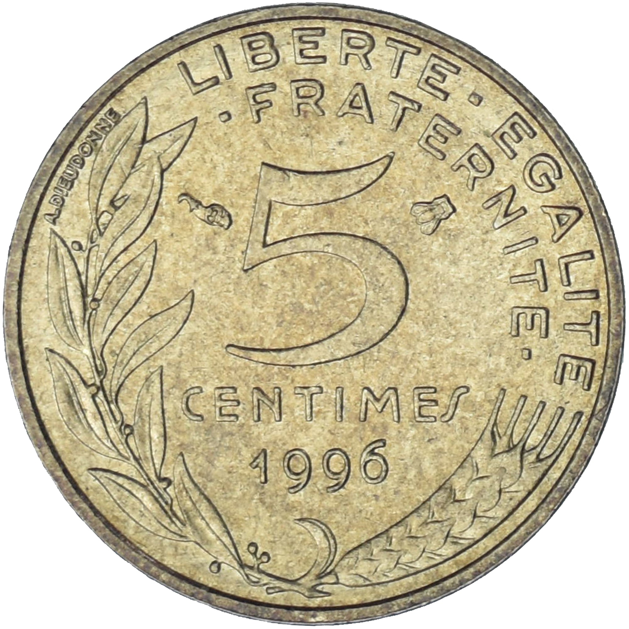 Frankrijk, Marianne, 5 Centimes, 1996, Paris, PR, Aluminum-Bronze, KM:933