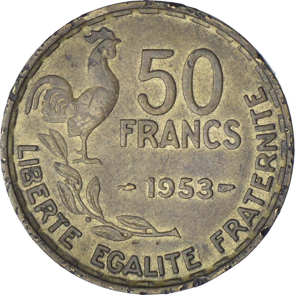 France, Guiraud, 50 Francs, 1953, Paris, TB, Bronze-Aluminium, Gadoury:880