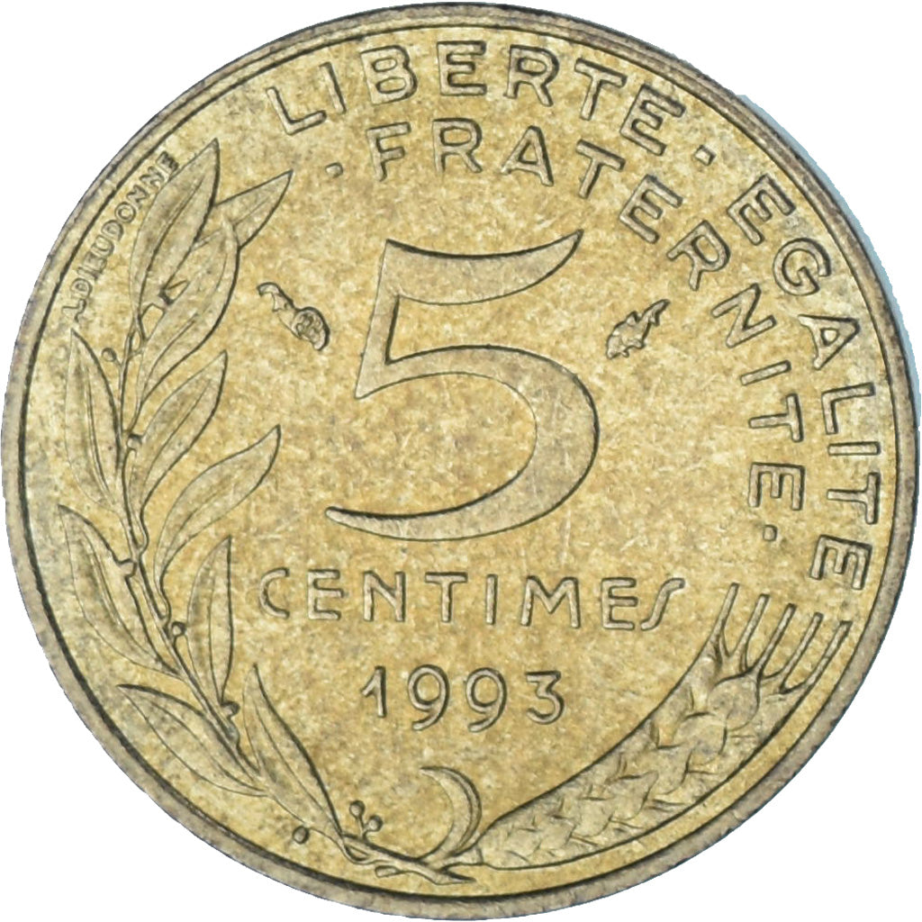 Frankrijk, Marianne, 5 Centimes, 1993, Paris, FR, Aluminum-Bronze, KM:933