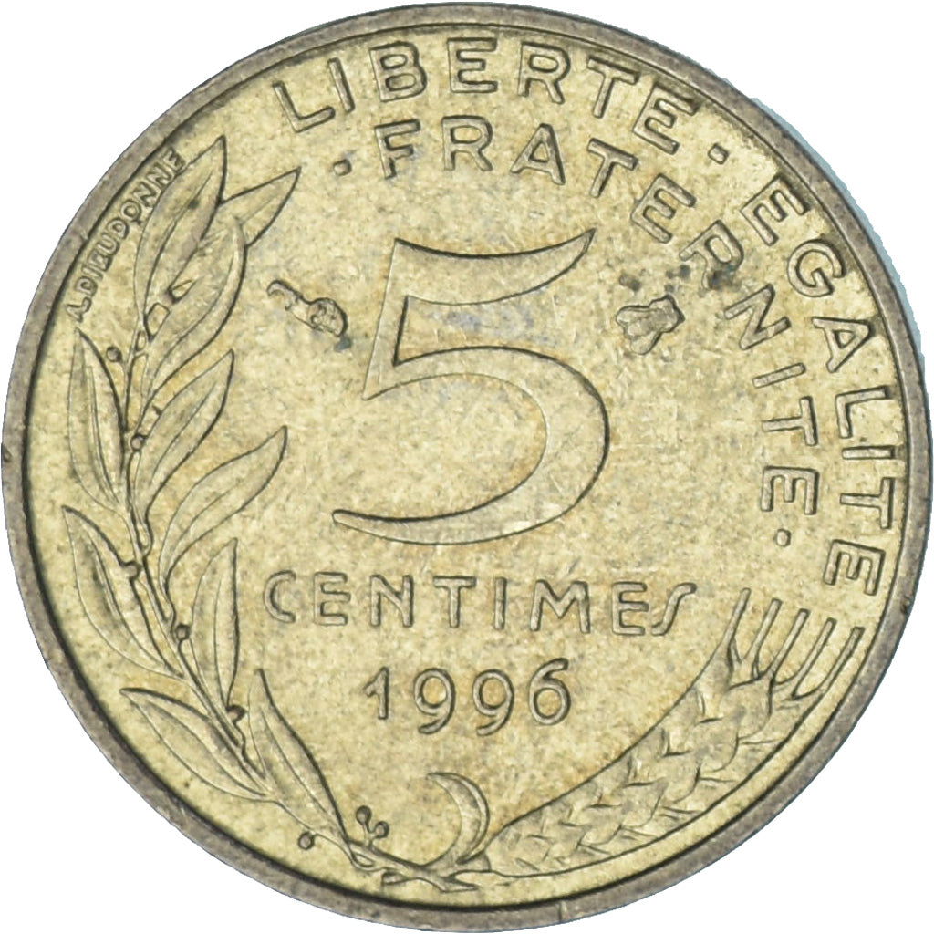 France, Marianne, 5 Centimes, 1996, Paris, EF(40-45), Aluminum-Bronze, KM:933