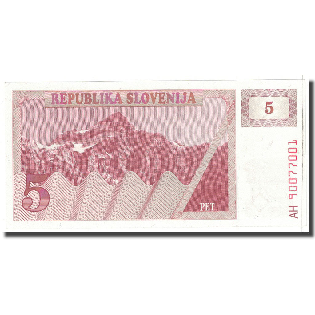 Banconote, Slovenia, 5 (Tolarjev), KM:3a, FDS
