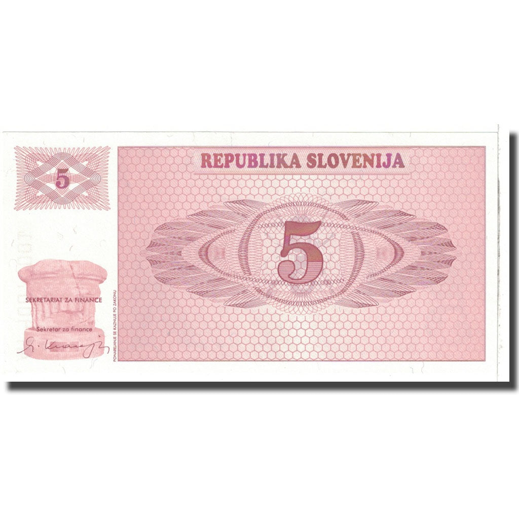 Banconote, Slovenia, 5 (Tolarjev), KM:3a, FDS