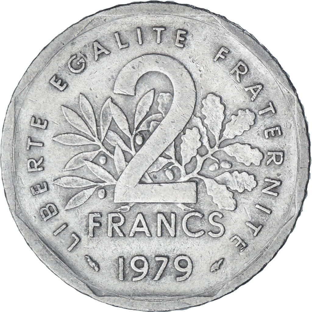 Frankrijk, Semeuse, 2 Francs, 1979, Paris, PR, Nickel, KM:942.1, Gadoury:547
