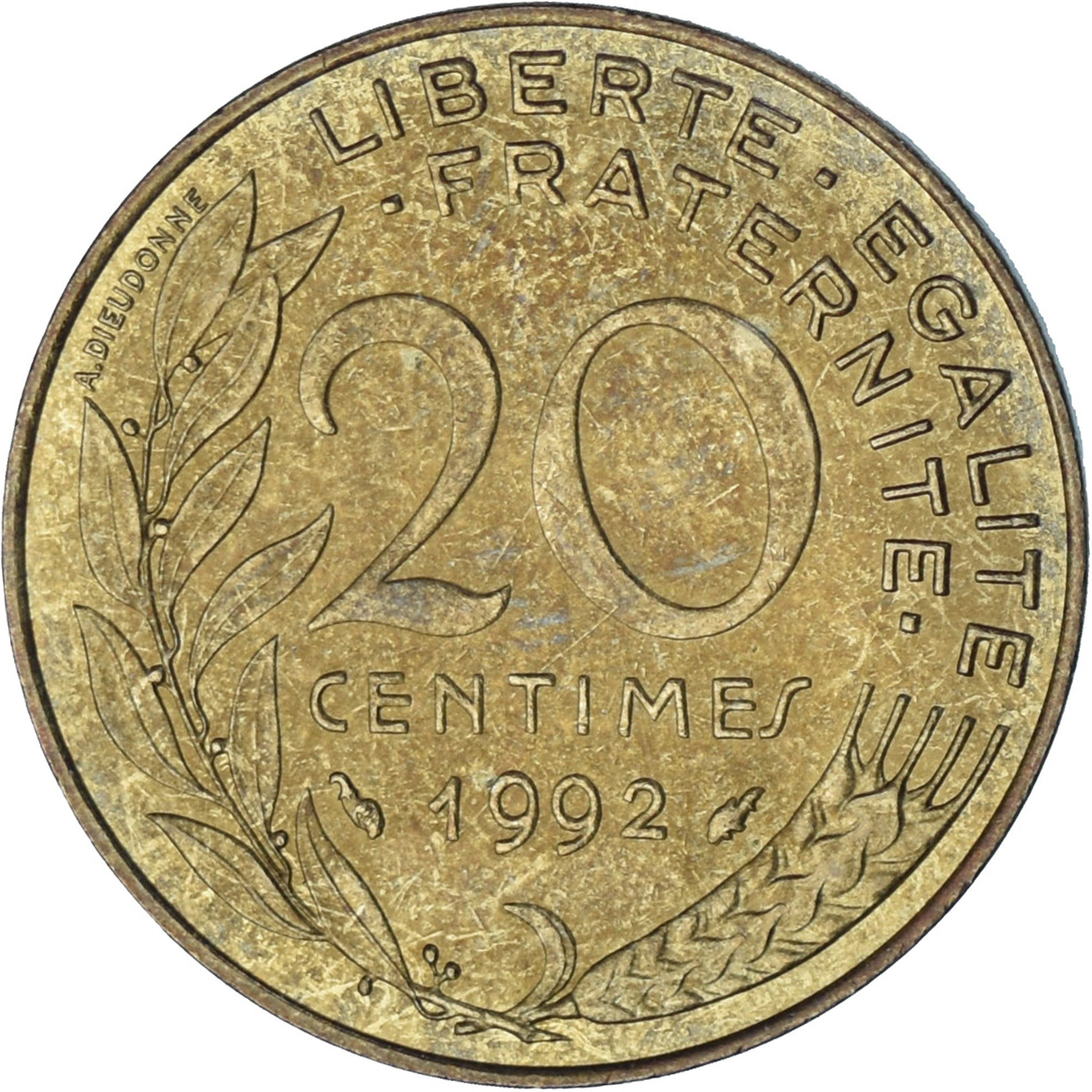 Frankreich, Marianne, 20 Centimes, 1992, Paris, S, Aluminum-Bronze, KM:930