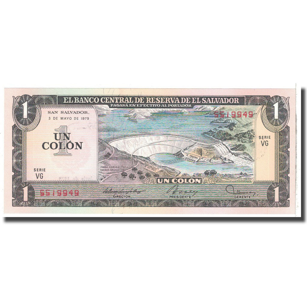 Billete, 1 Colon, 1979, El Salvador, 1979-05-03, KM:125b, UNC