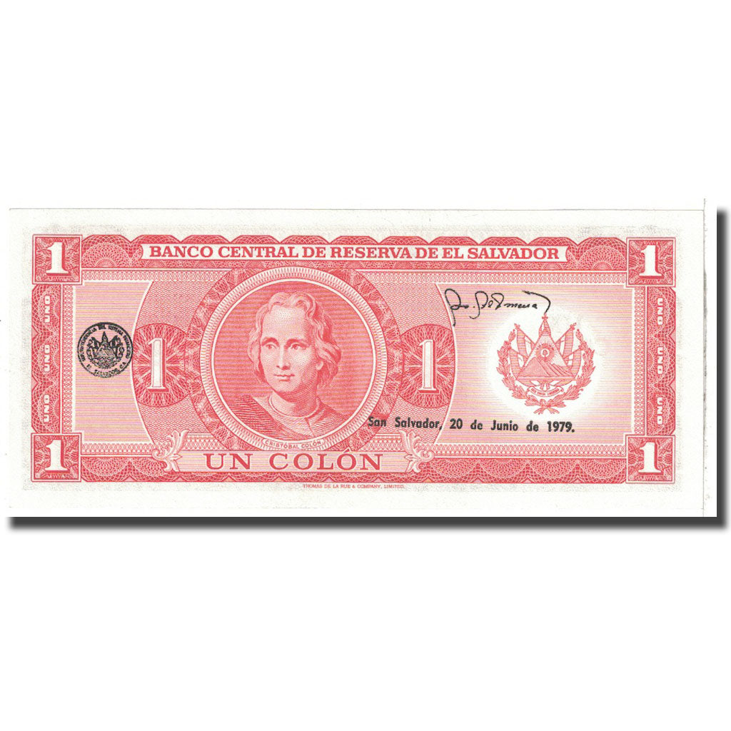 Billet, El Salvador, 1 Colon, 1979, 1979-05-03, KM:125b, NEUF