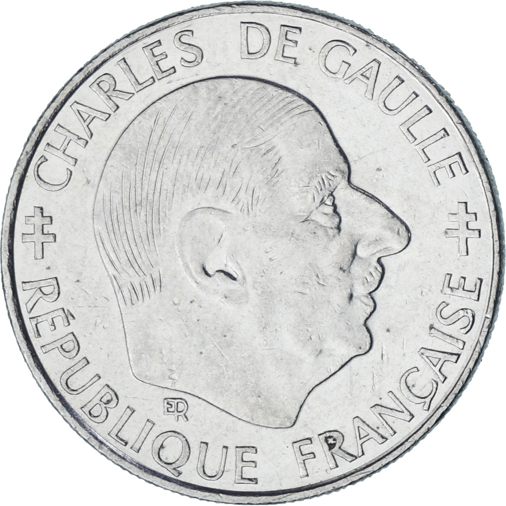França, Charles de Gaulle, Franc, 1988, Paris, AU(50-53), Níquel, KM:963
