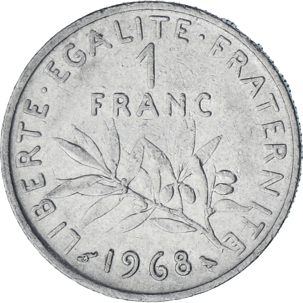 França, Semeuse, Franc, 1968, Paris, VF(30-35), Níquel, KM:925.2, Gadoury:474