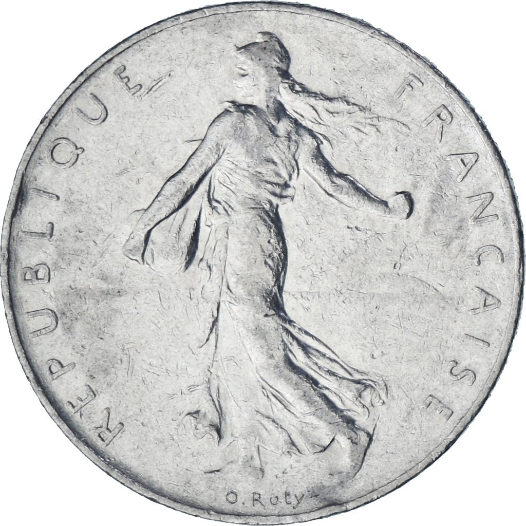 França, Semeuse, Franc, 1975, Paris, EF(40-45), Níquel, KM:925.2, Gadoury:474