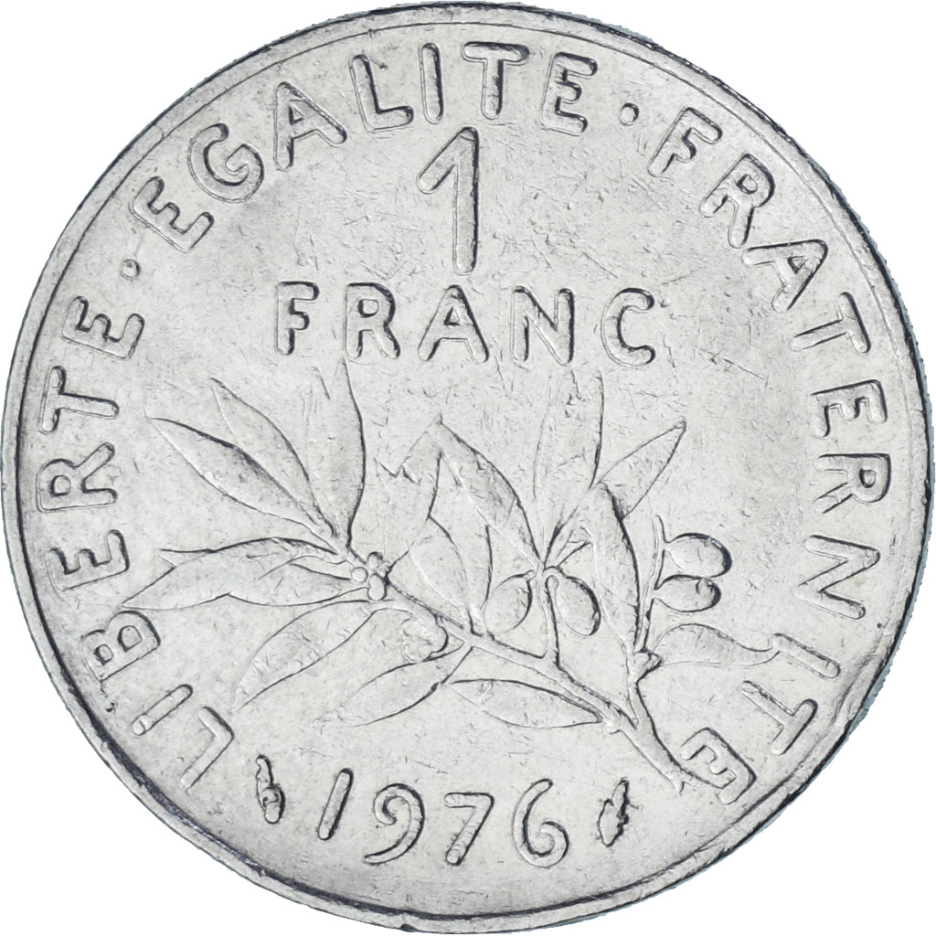 França, Semeuse, Franc, 1976, Paris, EF(40-45), Níquel, KM:925.2, Gadoury:474
