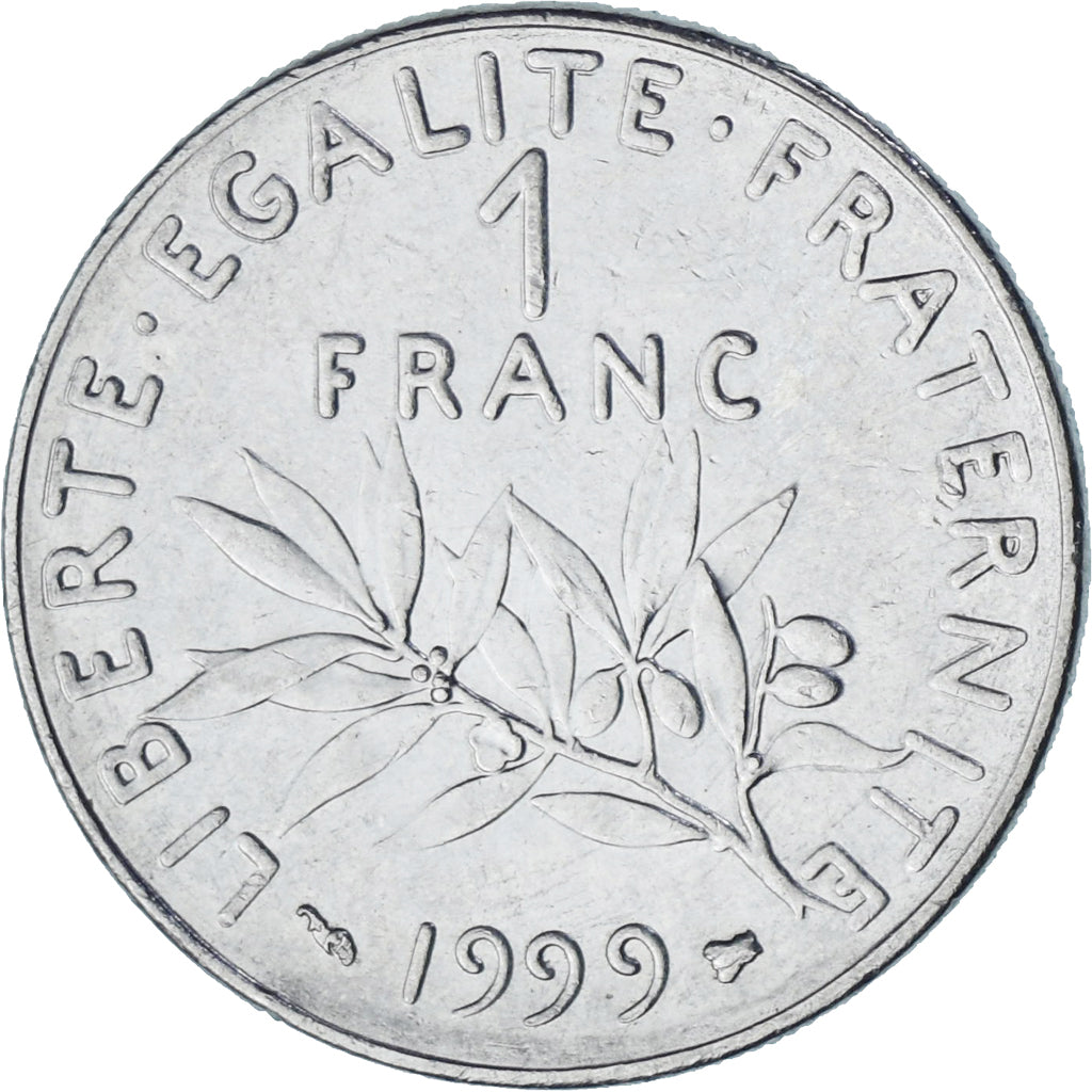 França, Semeuse, Franc, 1999, Paris, EF(40-45), Níquel, KM:925.2, Gadoury:474