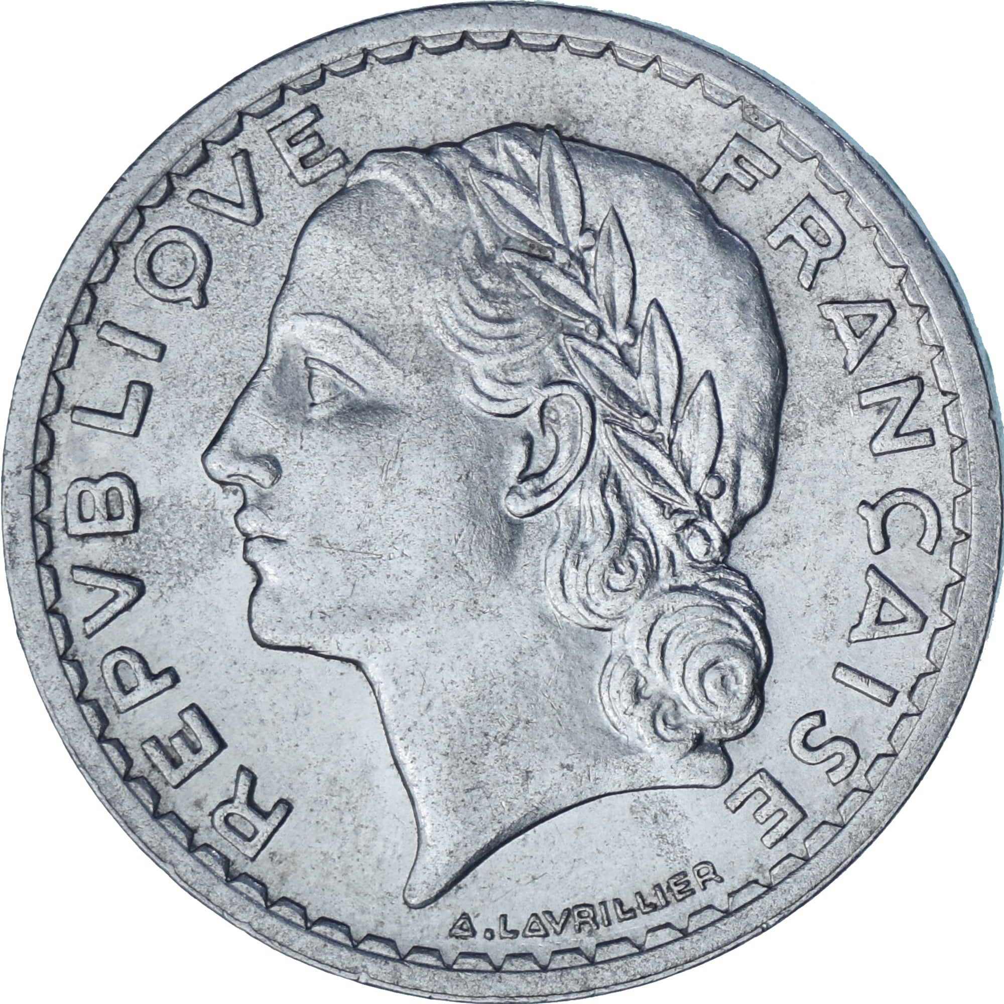France, 5 Francs, Lavrillier, 1947, Paris, Aluminium, EF(40-45)