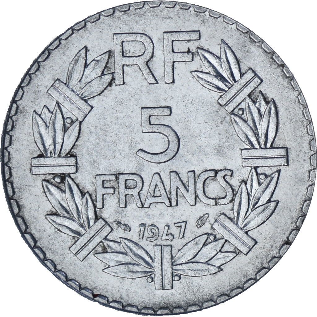 France, 5 Francs, Lavrillier, 1947, Paris, Aluminium, EF(40-45)