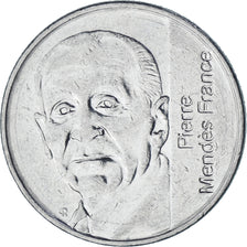 Frankreich, Mendès France, 5 Francs, 1992, Paris, VZ, Nickel, KM:1006